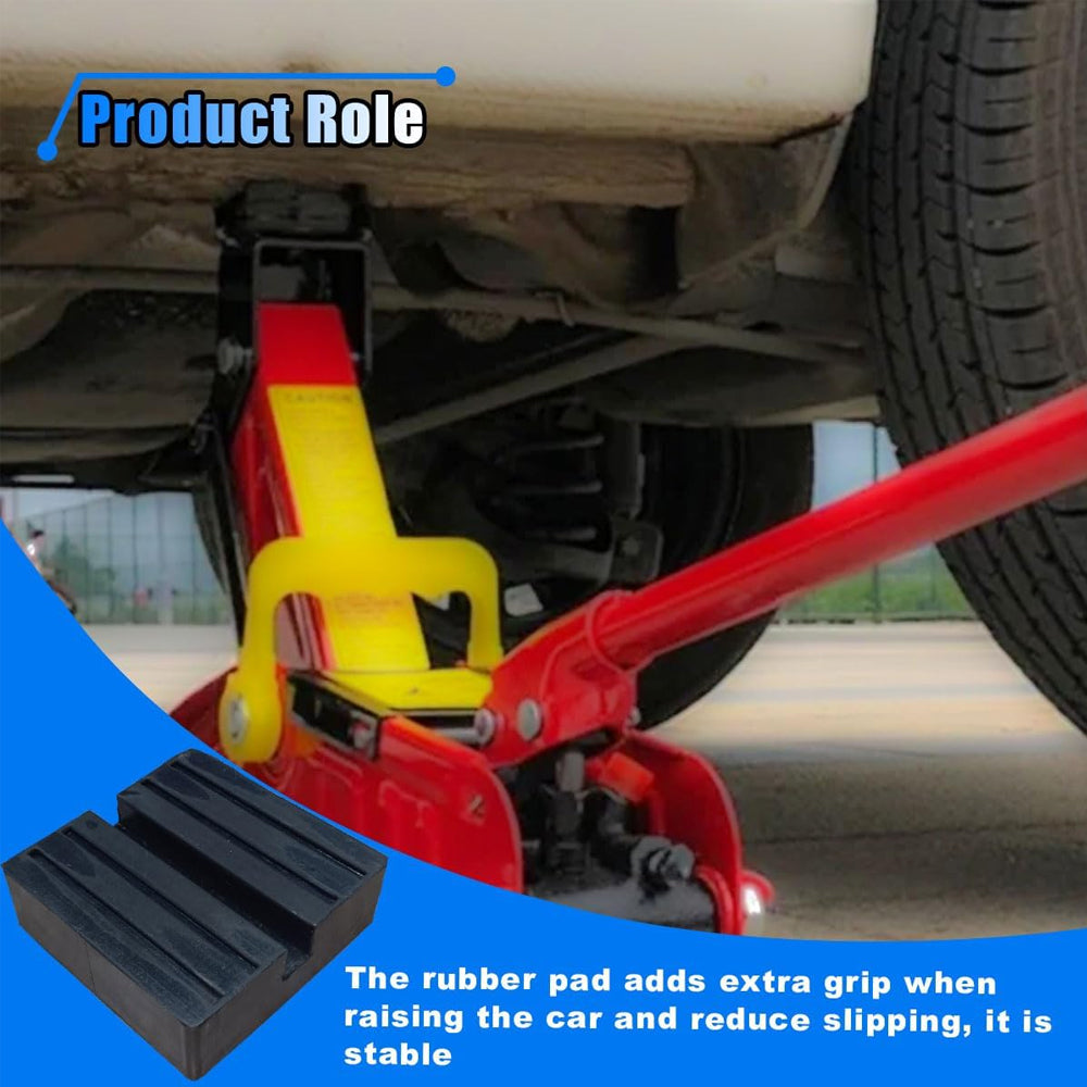 1/2 Set Square Jack Pad 2.95×0.95 in – Rubber Floor Jack Pinch Weld & Frame Rail Protector