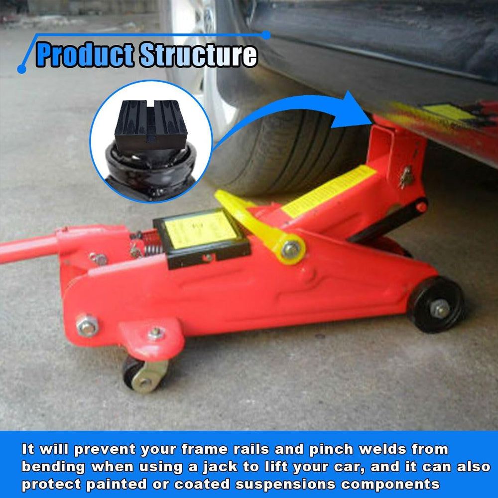 1/2 Set Square Jack Pad 2.95×0.95 in – Rubber Floor Jack Pinch Weld & Frame Rail Protector