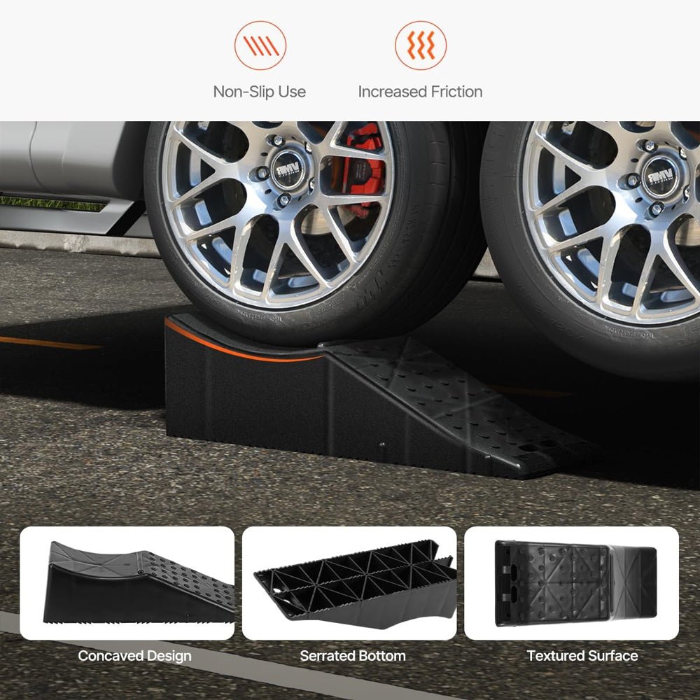 Vehicle Temporary Ramp Vehicle Car Service Ramps – 20,000 lbs / 9 Ton Capacity, Nonslip & Por ...