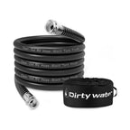 25FT 5/8" Diameter RV Sewer Hose – Black, No-Kink Design with Storage Bag | RV Supplies