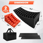 Camper Leveler Premium Kit – 6" Curved RV Leveling System with Wheel Chocks, Rubber Mats & Carry Bag