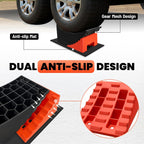 Camper Leveler Premium Kit – 6" Curved RV Leveling System with Wheel Chocks, Rubber Mats & Carry Bag