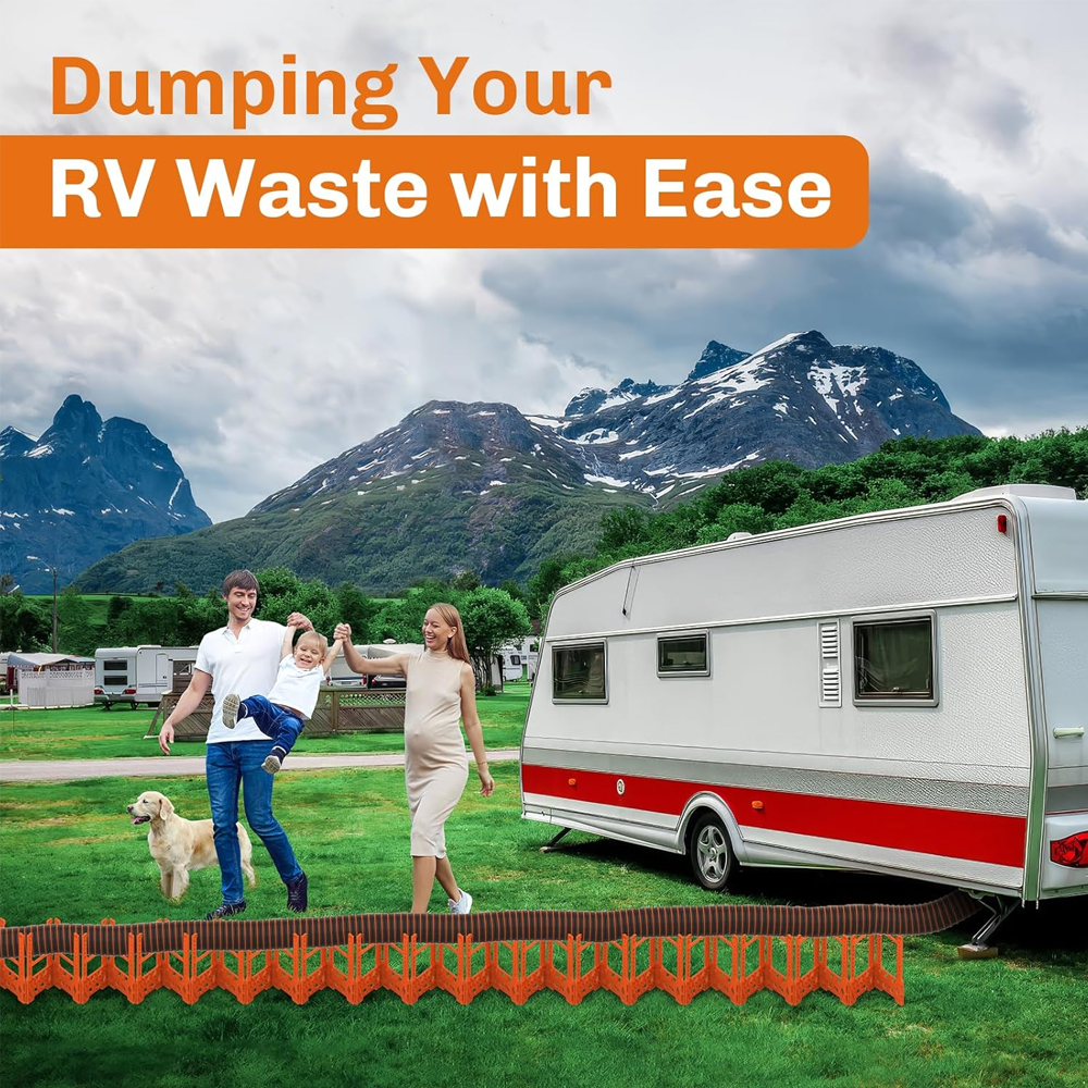 RV Sewer Hose Support – Adjustable Height 10/15/20 ft with Carry Strap for Campers, Travel Trailers & Motorhomes | RV Accessories