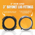 Combo Pack RV Sewer Hose Adapter – PVC Connection & Termination, 3" Hub x Bayonet Hooks | RV Accessories