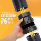 Combo Pack RV Sewer Hose Adapter – PVC Connection & Termination, 3" Hub x Bayonet Hooks | RV Accessories