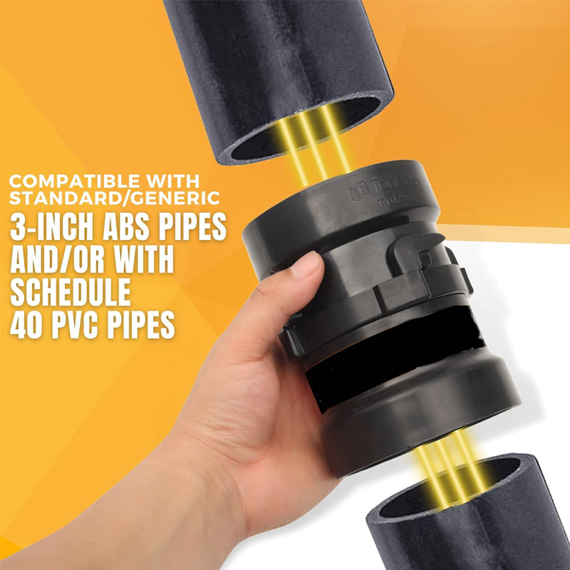 Combo Pack RV Sewer Hose Adapter – PVC Connection & Termination, 3" Hub x Bayonet Hooks | RV Accessories