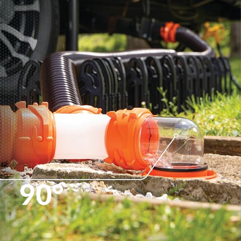 Clear 90 Elbow with Flow View Monitoring