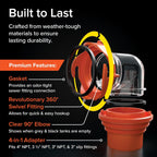 RV Sewer Hose Adapter – Elbow with 360° Rotation & Built-in Gasket | RV Accessories