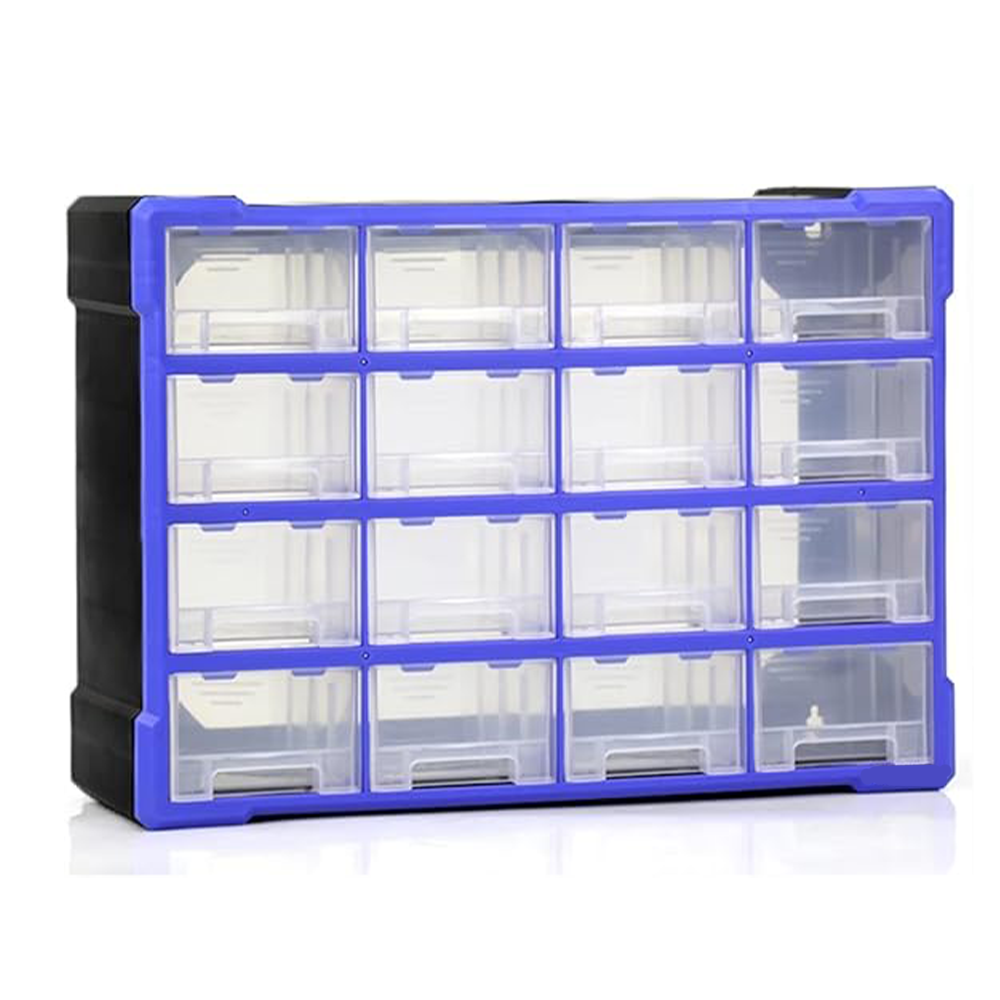 Tool Storage Solutions – Plastic Storage Drawers 16-Drawer Screw Organizer | HANZTOOLS