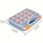 16-Compartment Tool Storage Box – Adjustable Dividers with Transparent Lid & Handle for Screws, Nuts, Bolts | Tool Storage Solutions