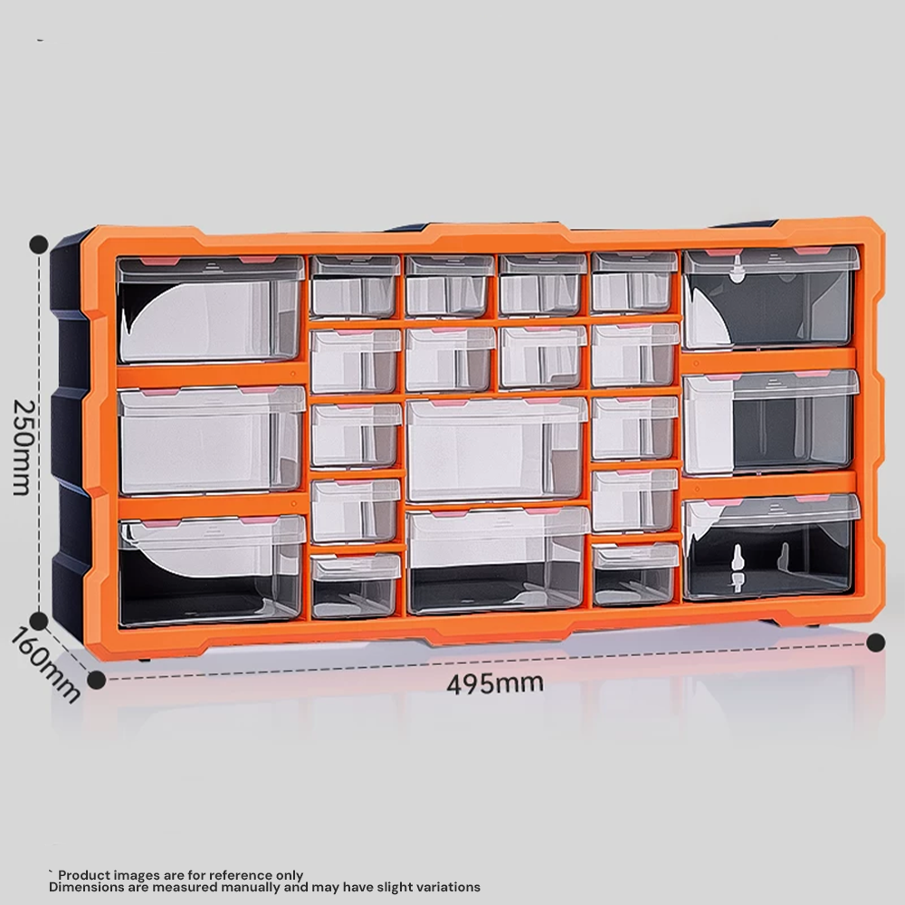 Tool Storage Solutions – 22-Drawer Screw Organizer with 8 Large Compartments | HANZTOOLS