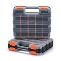 34-Compartment Double-Sided Tool Storage Box – Lockable Heavy-Duty Tray with Removable Dividers & Plastic Backboard | Tool Storage Solutions