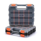 34-Compartment Double-Sided Tool Storage Box – Lockable Heavy-Duty Tray with Removable Dividers & Plastic Backboard | Tool Storage Solutions