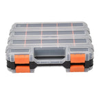 34-Compartment Double-Sided Tool Storage Box – Lockable Heavy-Duty Tray with Removable Dividers & Plastic Backboard | Tool Storage Solutions
