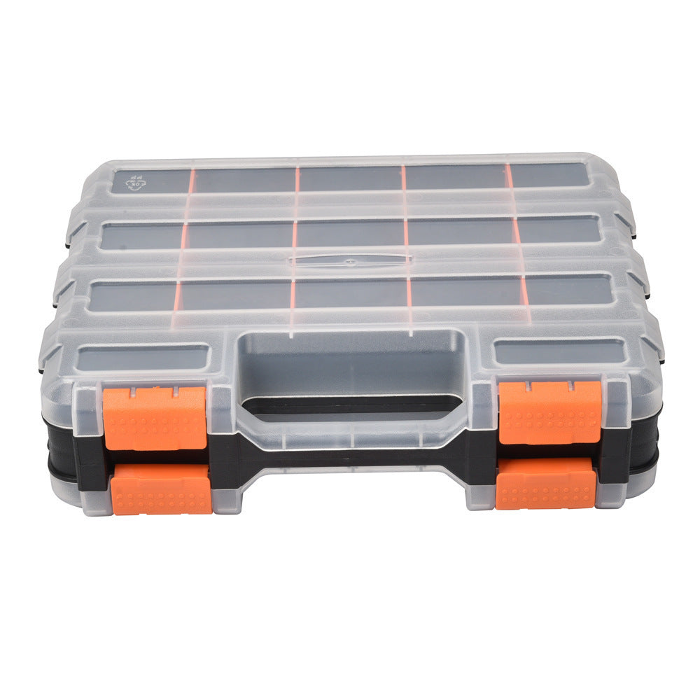 34-Compartment Double-Sided Tool Storage Box – Lockable Heavy-Duty Tray with Removable Dividers & Plastic Backboard | Tool Storage Solutions