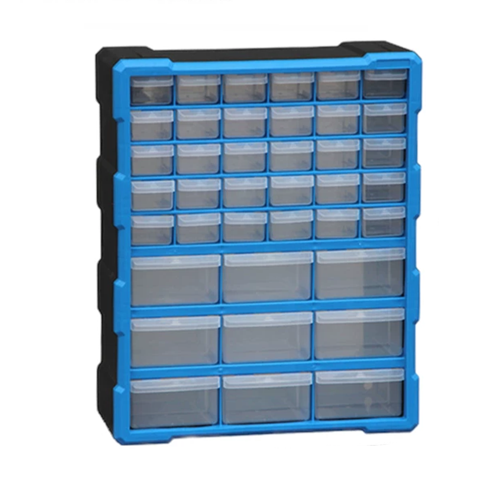 39-Drawer Screw Tool Storage – Stackable Plastic Storage Drawers for Electronics, Hardware, Nuts & Bolts | Tool Storage Solutions