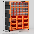 Plastic Storage Drawers – 39-Drawer Tool Storage Solutions Screw Organizer with 9 Large Open Bins | HANZTOOLS