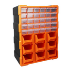 Plastic Storage Drawers – 39-Drawer Tool Storage Solutions Screw Organizer with 9 Large Open Bins | HANZTOOLS