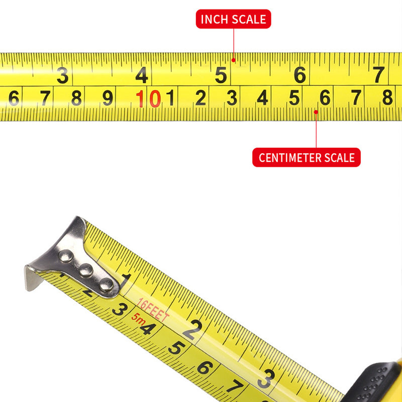Dual-line display in inches and centimeters