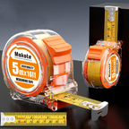 16ft / 5m Measuring Tools – Retractable Stainless Steel Tape, Waterproof & Rustproof with Transparent Hollow Design