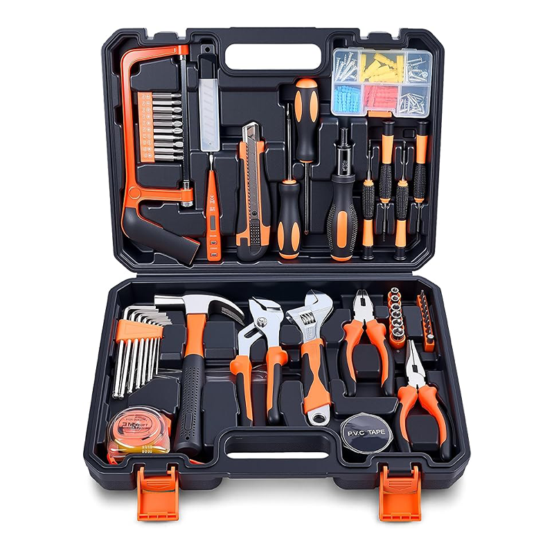 160-Piece Home Hand Tool Sets – General Household Tools with Toolbox Storage Case for House, Garage, College & Office