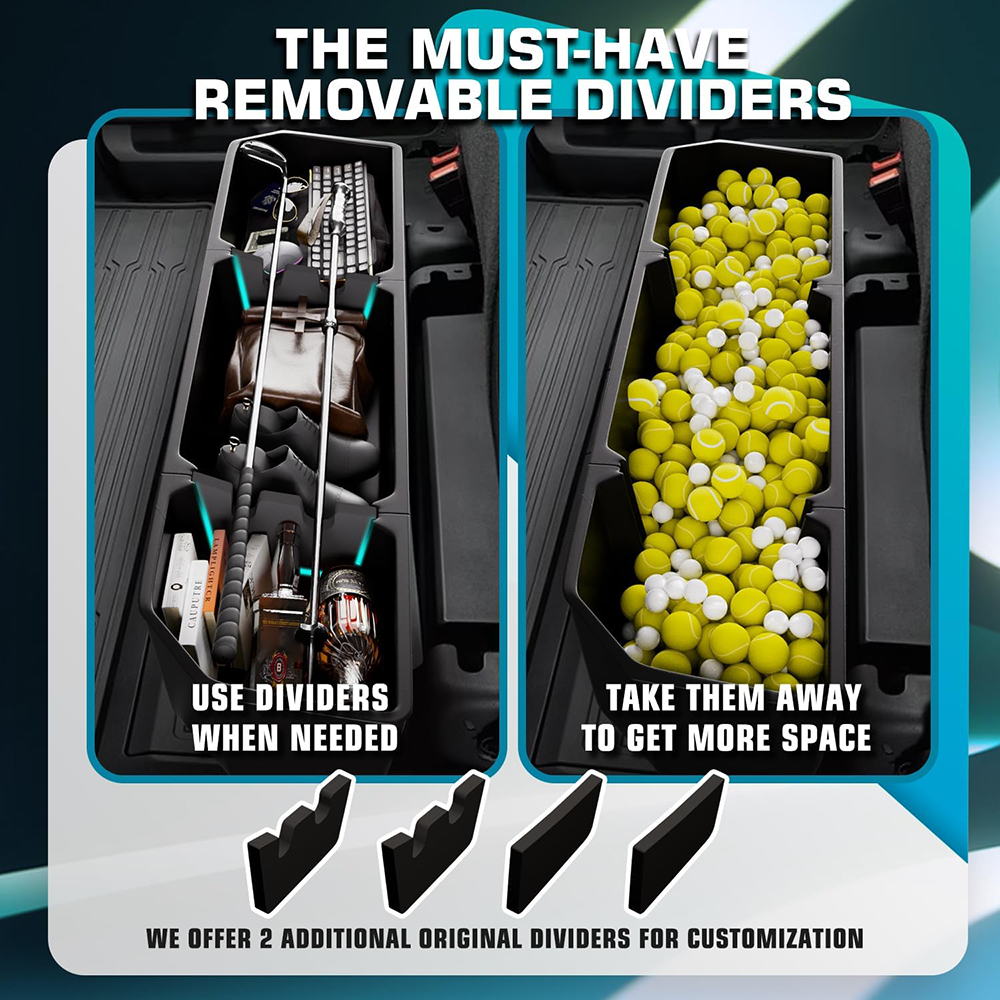 Rear Truck Underseat Storage Box – Heavy Duty 68L Anti-Slip Organizer for Ford F-150 / F-250 / F-350 SuperCrew (2015–2025)