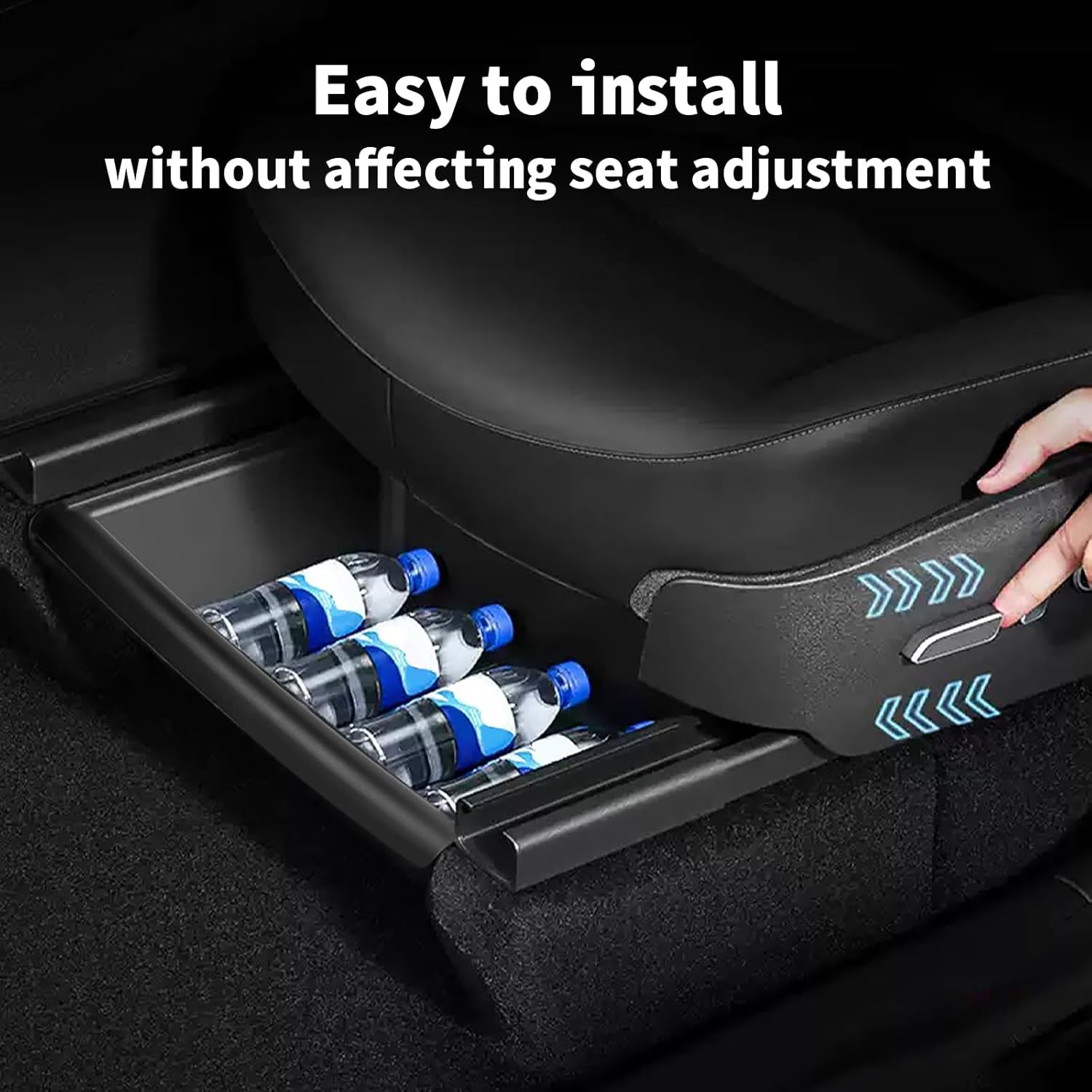 2Pcs Underseat Storage Box – Hidden Organizer Tray for 2025–2026 Tesla Model Y Juniper