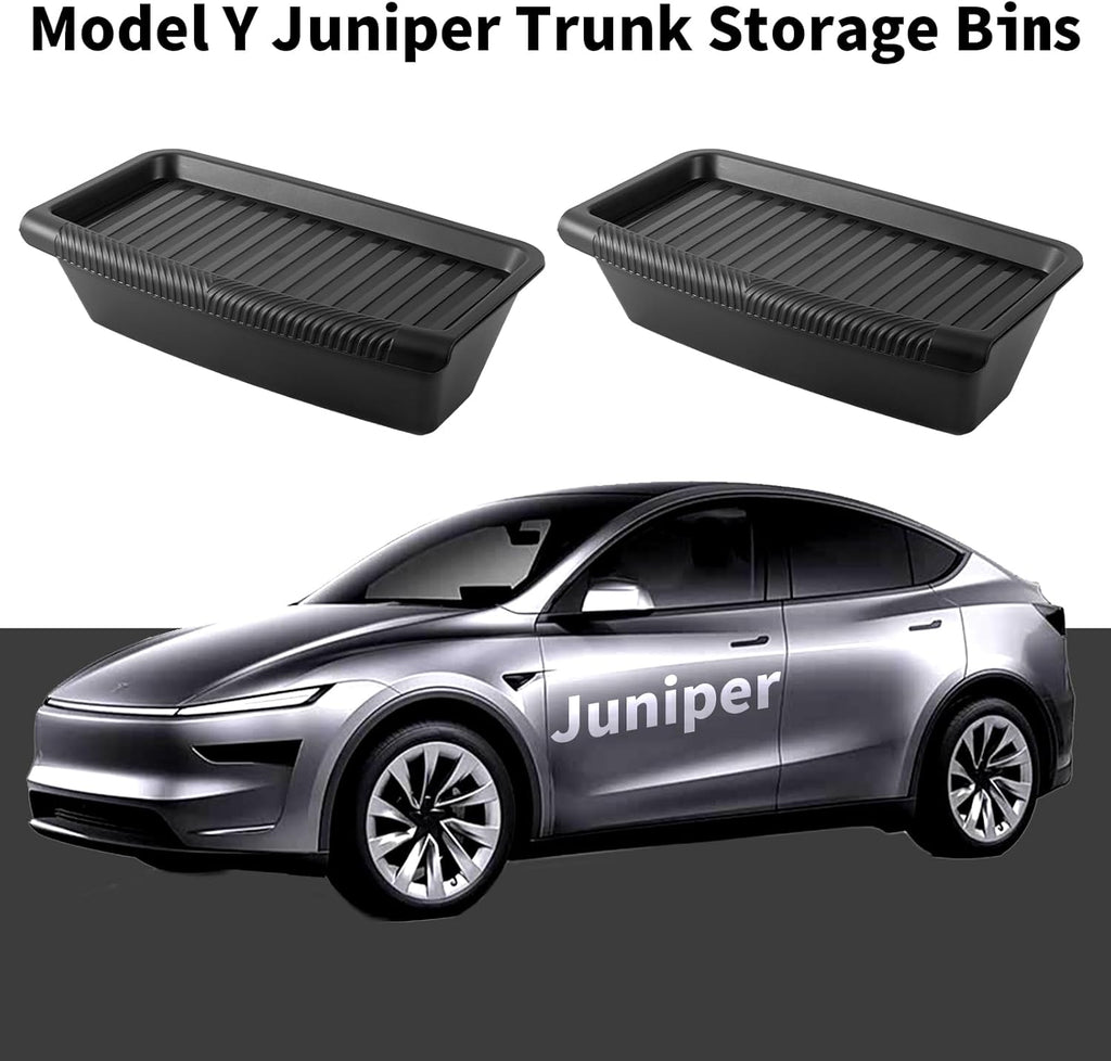 2Pcs Underseat Storage Box – Hidden Organizer Tray for 2025–2026 Tesla Model Y Juniper