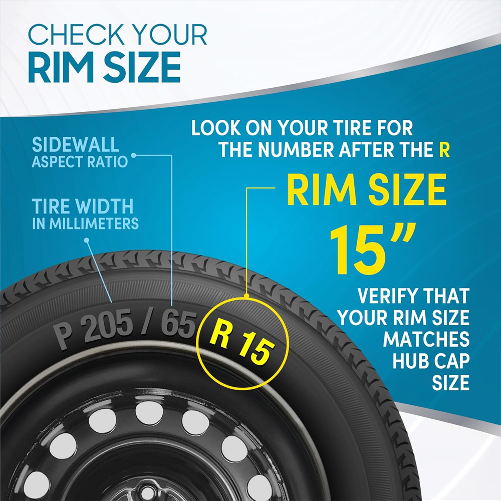 4-Pack 15-Inch Car Wheel Covers for Toyota Corolla – Silver, Corrosion-Free, Impact-Resistant, OEM Replacement