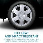 4-Pack 15-Inch Car Wheel Covers for Toyota Corolla – Silver, Corrosion-Free, Impact-Resistant, OEM Replacement