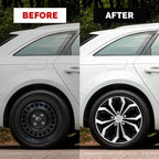 4-Set 16-Inch Spyder Black/Silver Car Wheel Covers – Heavy Duty ABS, Snap-On, Fits Most Cars