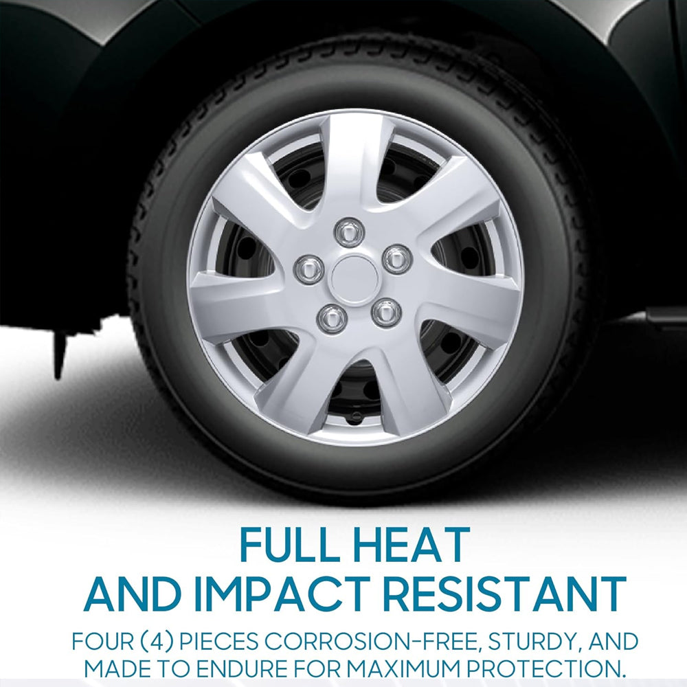 4-Pack 16-Inch Car Wheel Covers for Toyota Camry – Snap-On, Impact-Resistant, OEM Compatible, Durable