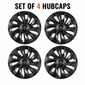 18-Inch Wheel Covers for Tesla Model 3 – Matte Black ABS Snap-On Hubcaps (2017–2023)