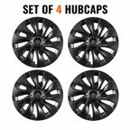 18-Inch Wheel Covers for Tesla Model 3 – Matte Black ABS Snap-On Hubcaps (2017–2023)