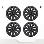 18-Inch Wheel Covers for Tesla Model 3 – Matte Black ABS Snap-On Hubcaps (2017–2023)