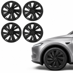 19-Inch Wheel Covers for Tesla Model Y (2025) – Matte Black ABS Snap-On Hubcaps