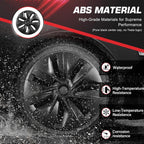 4PCS Wheel Covers 19 Inch for Tesla Model Y 2024, Hubcaps Dark Wheel Cover Hubcaps Compatible with Tesla Model Y Accessories 2024 2023 2022 2021, 4 Pcs Rim Protector( Asymmetry) 