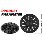 19-Inch Car Wheel Covers for Tesla Model Y – Matte Black ABS with Rim Protectors (2021–2024)