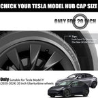 4-Pack 20-Inch Car Wheel Covers for Tesla Model Y – Original Tesla Wheels, OEM Replacement