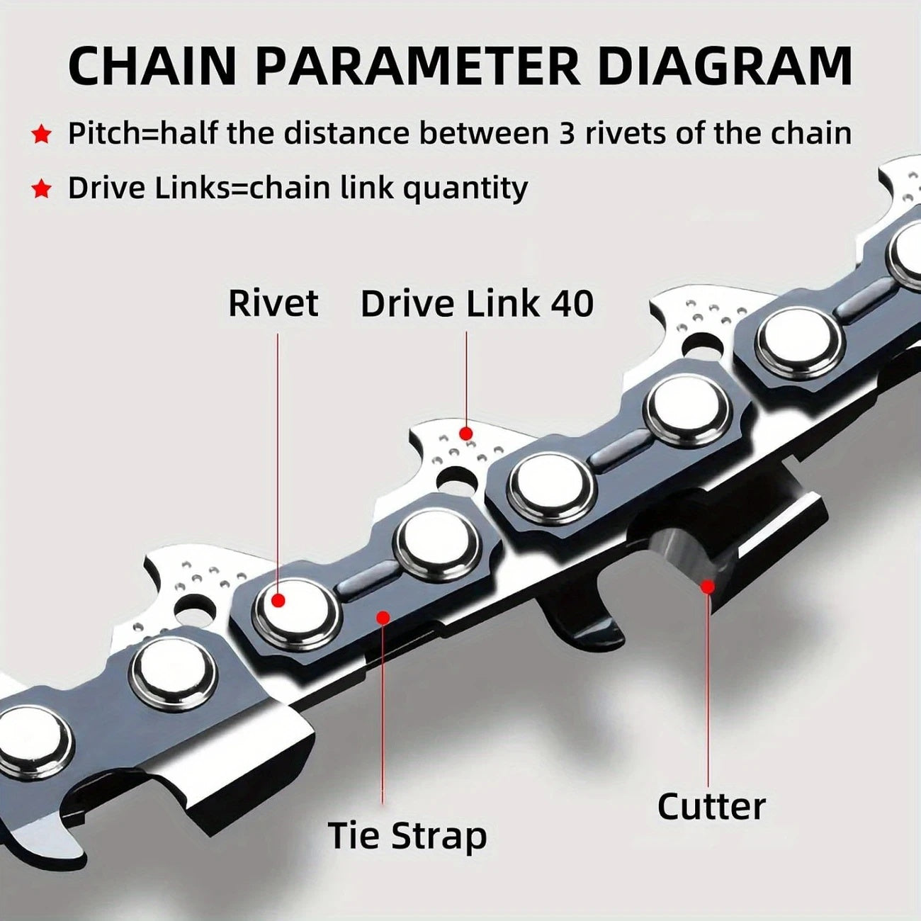 Chainsaw Chain – 8" to 22" Bar Compatible, 3/8" LP Pitch, Multiple Drive Links, Fits Stihl, Husqvarna & Echo – 2-Pack Power Tool Accessories