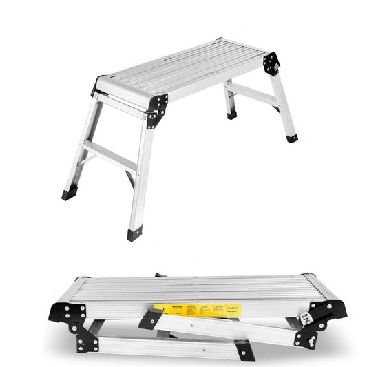 Aluminum Platform Step Up Stool NonSlip Folding Work Bench Drywall Stool Ladder