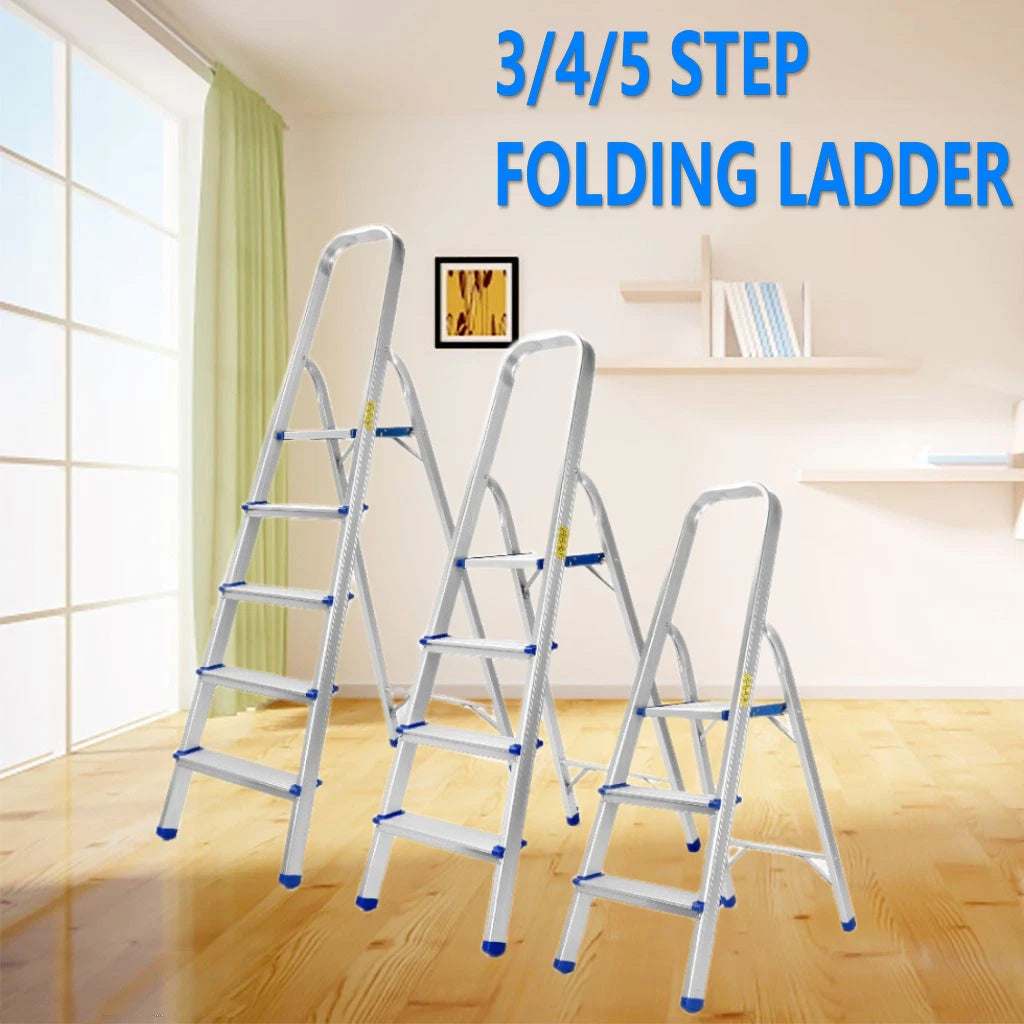 3 Step Multi-Purpose Folding Ladder Aluminium Light Weight Non Slip Platform