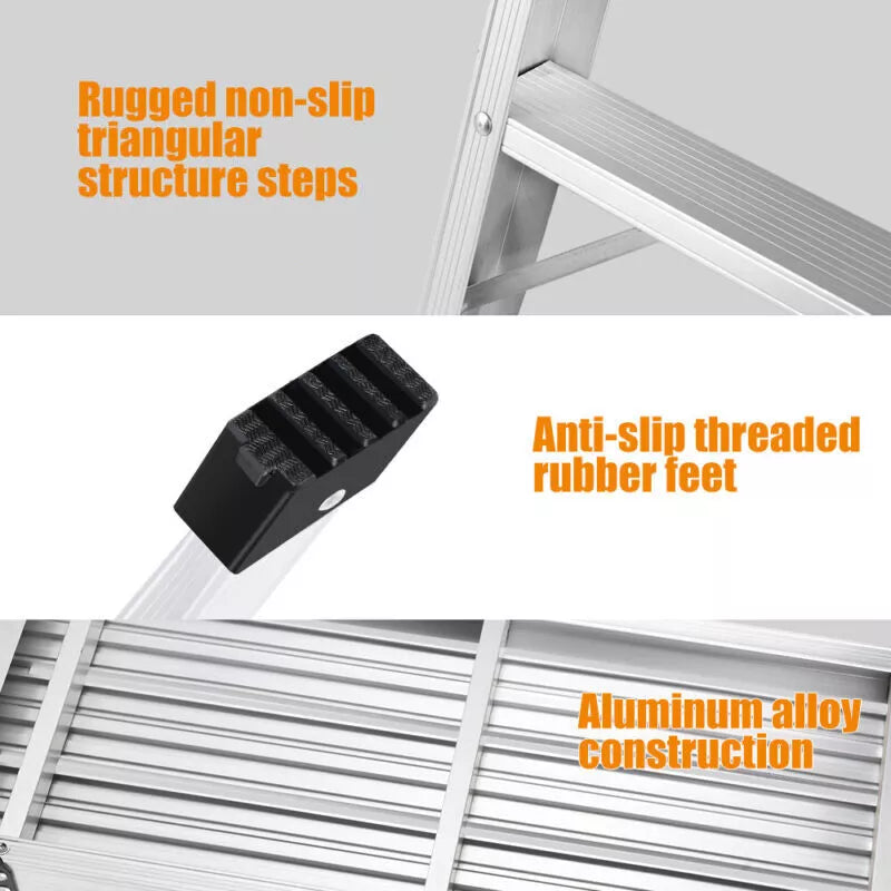 Aluminum Platform Step Up Stool NonSlip Folding Work Bench Drywall Stool Ladder