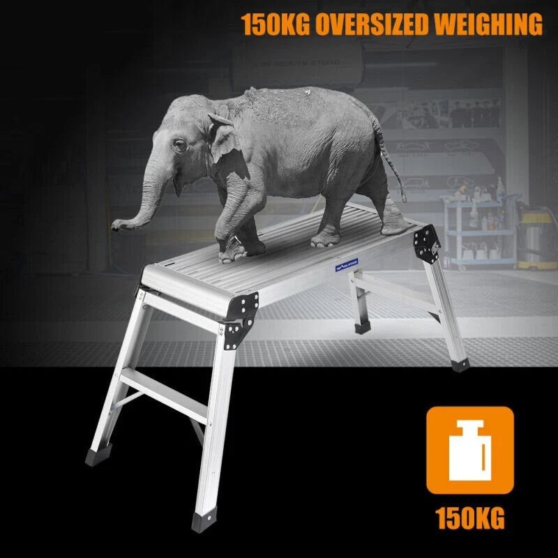 Aluminum Platform Step Up Stool NonSlip Folding Work Bench Drywall Stool Ladder